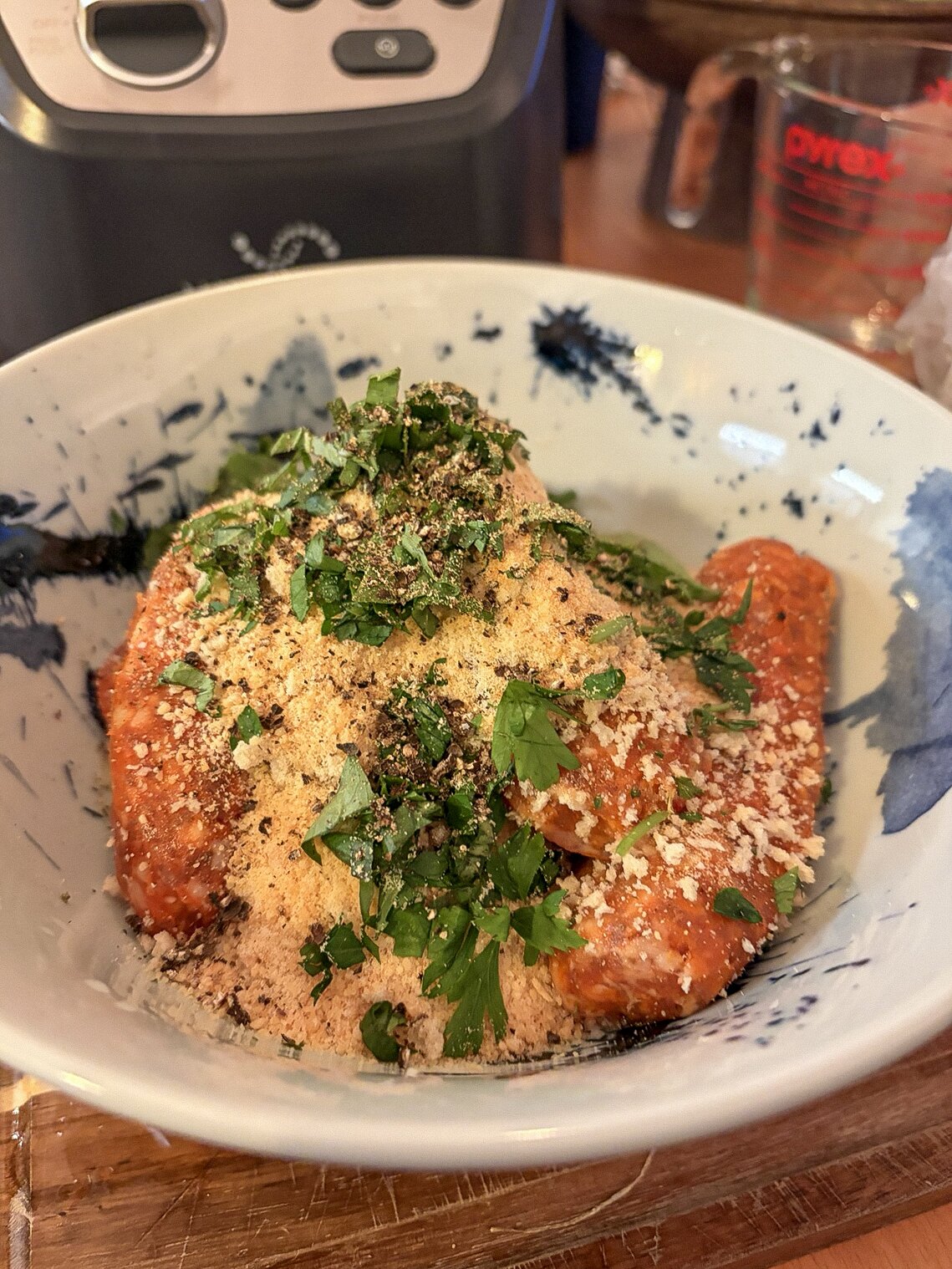 Spicy Italian sausage mixture seasoned with herbs and breadcrumbs